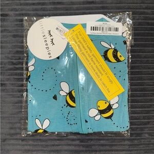 Little Sleepies NEWBORN teal bees, og, bamboo zippy pajama
